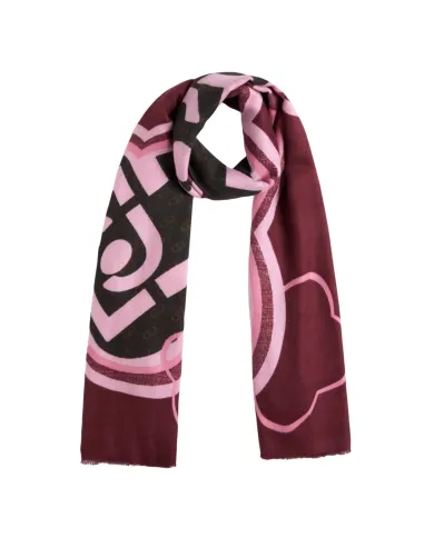LIU JO Sciarpa Donna 2F5082T0300 AI 25/26 stola con logo 91726 RED WINE