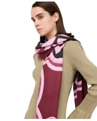 LIU JO Sciarpa Donna 2F5082T0300 AI 25/26 stola con logo 91726 RED WINE