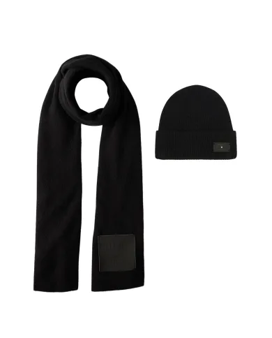 LIU JO Set Sciarpa e Cappellino Donna 2F5014M0300 AI 25/26 con patch logo 22222 NERO