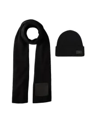 LIU JO Set Sciarpa e Cappellino Donna 2F5014M0300 AI 25/26 con patch logo 22222 NERO