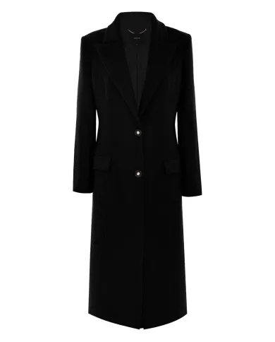 KOCCA Cappotto Donna A25PCA7584ABUN1736 DIONISIO AI 25/26 con collo revers e bottoni 00016 NERO