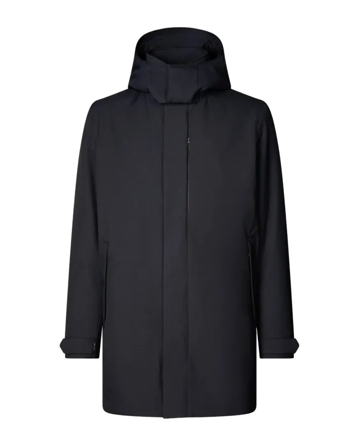SAVE THE DUCK Cappotto Uomo D41584M WOLT21 SID AI 25/26 imbottito con cappuccio 90010 BLUE BLACK