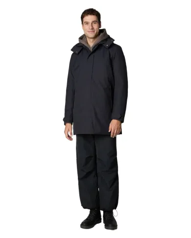 SAVE THE DUCK Cappotto Uomo D41584M WOLT21 SID AI 25/26 imbottito con cappuccio 90010 BLUE BLACK
