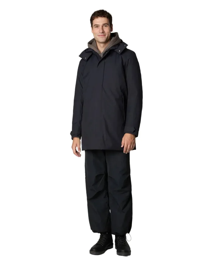 SAVE THE DUCK Cappotto Uomo D41584M WOLT21 SID AI 25/26 imbottito con cappuccio 90010 BLUE BLACK