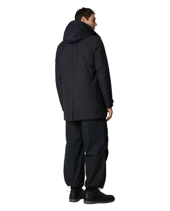 SAVE THE DUCK Cappotto Uomo D41584M WOLT21 SID AI 25/26 imbottito con cappuccio 90010 BLUE BLACK