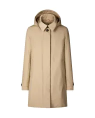 SAVE THE DUCK Impermeabile Donna D42023W GRIN21 EMBIE AI 25/26 waterproof con bottoni 40015 STARDUST BEIGE