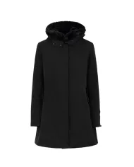 SUNS Parka Donna GBS63030D ACRAB AI 25/26 sdoppiabile con cappuccio in pelliccia. V2 BLACK
