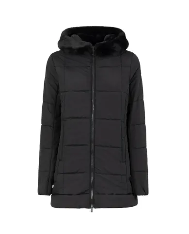 SUNS Parka Donna GBS63030D ACRAB AI 25/26 sdoppiabile con cappuccio in pelliccia. V2 BLACK