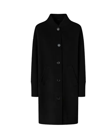 PINKO Cappotto Donna 105404 A1ZQ CERTOSA AI 25/26 oversize con collo coreano e bottoni Z99 NERO limousine