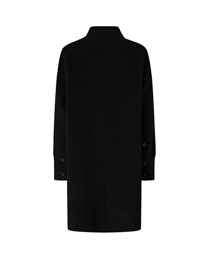 PINKO Cappotto Donna 105404 A1ZQ CERTOSA AI 25/26 oversize con collo coreano e bottoni Z99 NERO limousine