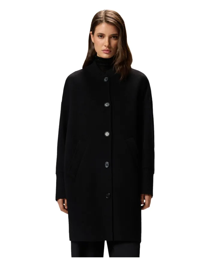 PINKO Cappotto Donna 105404 A1ZQ CERTOSA AI 25/26 oversize con collo coreano e bottoni Z99 NERO limousine