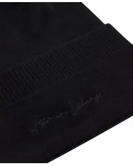 ARMANI EXCHANGE Berretto Donna XW001441 AF11896 AI 25/26 con risvolto e scritta logo UC001 BLACK