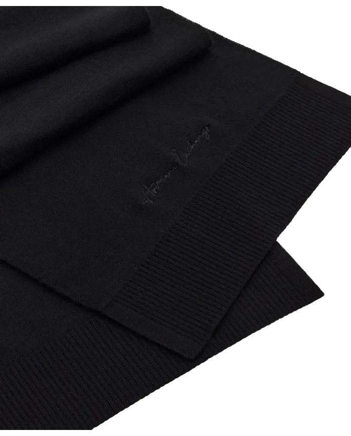 ARMANI EXCHANGE Sciarpa Donna XW001442 AF11896 AI 25/26 con scritta logo UC001 BLACK