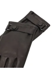 ARMANI EXCHANGE Guanti Uomo XM001969 AF19481 AI 25/26 in pelle con cinturino UC001 BLACK