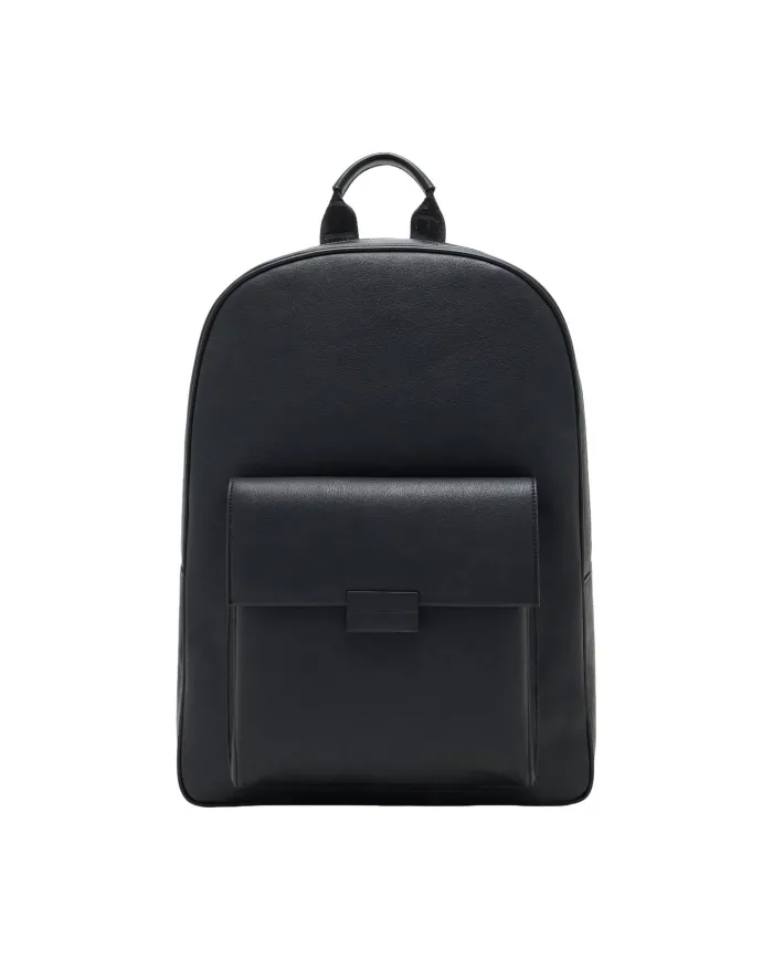 ARMANI EXCHANGE Zaino Uomo XM001642 AF17209 AI 25/26 in ecopelle con patta e logo UC001 BLACK