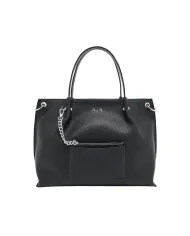 ARMANI EXCHANGE Borsa Donna XW001211 AF15625 AI 25/26 shopping in ecopelle con tasca UC001 BLACK