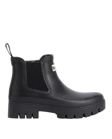 BARBOUR Tronchetto Donna LRF0100 HALTON AI 25/26 gomma con tasselli laterali BK11 BLACK