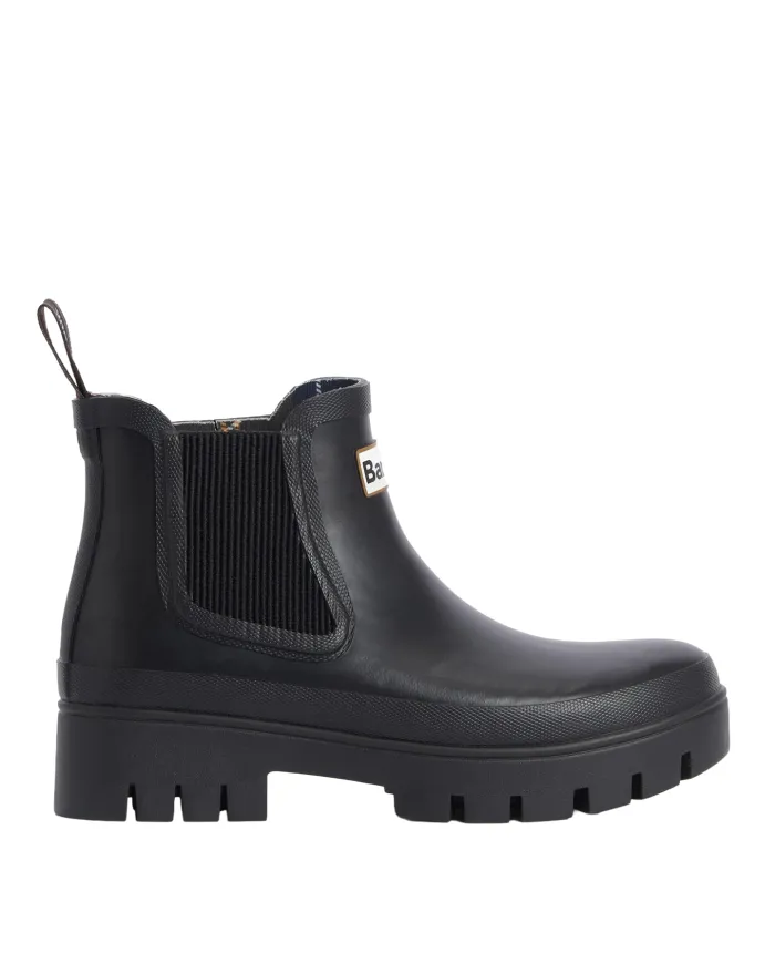 BARBOUR Tronchetto Donna LRF0100 HALTON AI 25/26 gomma con tasselli laterali BK11 BLACK