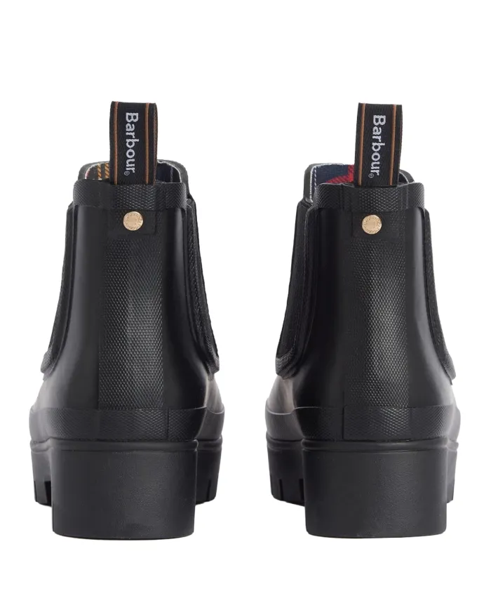 BARBOUR Tronchetto Donna LRF0100 HALTON AI 25/26 gomma con tasselli laterali BK11 BLACK