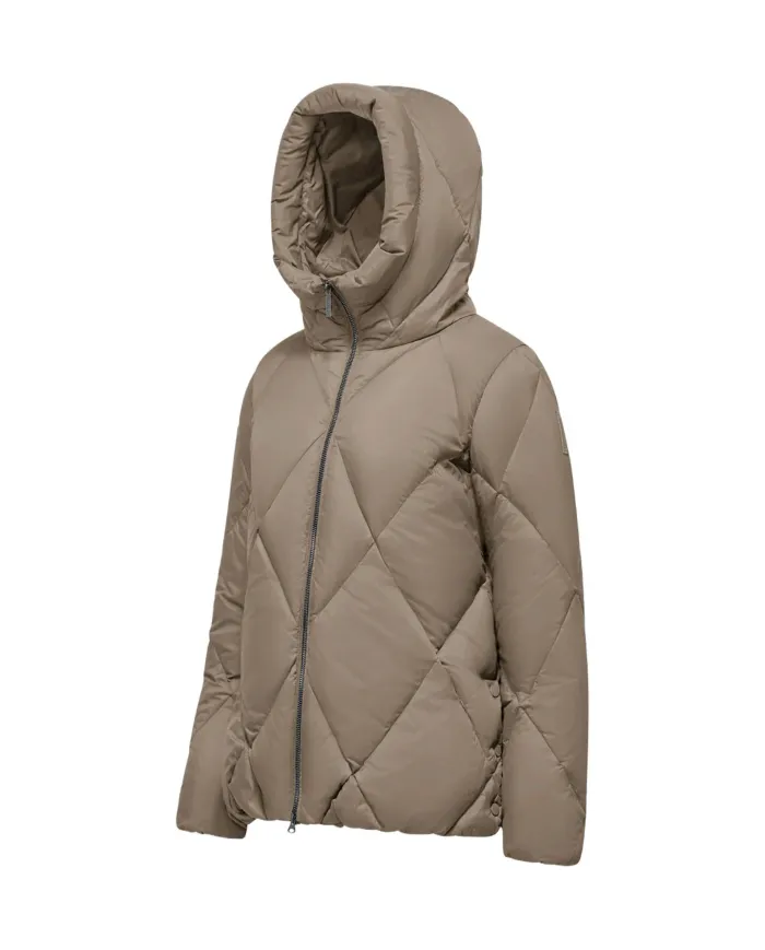 BOMBOOGIE Piumino Donna GW8639 MNW5 DIAMOND AI 25/26 nylon in tinta unita con motivo trapuntato 172 TAUPE
