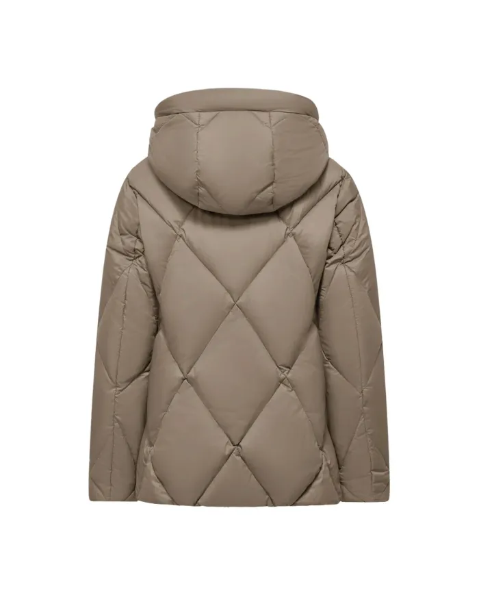 BOMBOOGIE Piumino Donna GW8639 MNW5 DIAMOND AI 25/26 nylon in tinta unita con motivo trapuntato 172 TAUPE