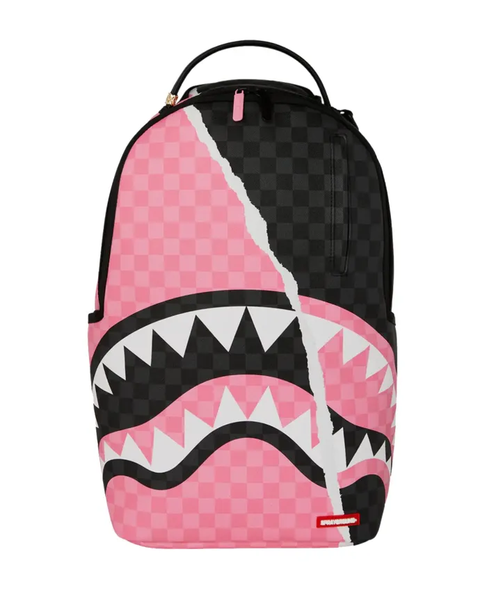 SPRAYGROUND Zaino Donna 910B7692NSZ PINK AND BLACK TEAR SIP AI 25/26 con stampa check 04 PINK/BLACK
