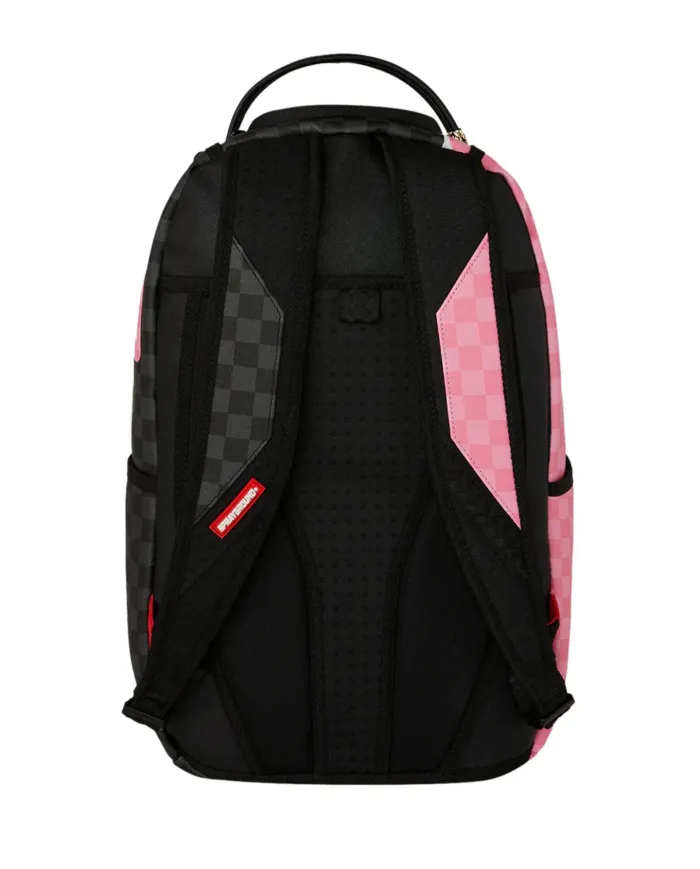 SPRAYGROUND Zaino Donna 910B7692NSZ PINK AND BLACK TEAR SIP AI 25/26 con stampa check 04 PINK/BLACK
