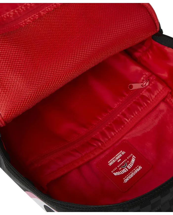 SPRAYGROUND Zaino Donna 910B7692NSZ PINK AND BLACK TEAR SIP AI 25/26 con stampa check 04 PINK/BLACK