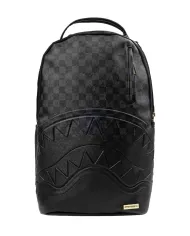 SPRAYGROUND Zaino Uomo 910B8177NSZ SPRITZ BLACK AI 25/26 con stampa check e shark 05 CHECK BLACK