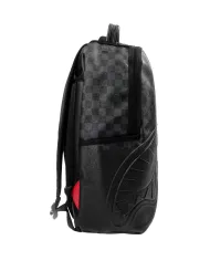 SPRAYGROUND Zaino Uomo 910B8177NSZ SPRITZ BLACK AI 25/26 con stampa check e shark 05 CHECK BLACK