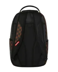 SPRAYGROUND Zaino Uomo 910B8281NSZ JETSTREAM BROWN AI 25/26 con stampa check e shark 07 brown/black