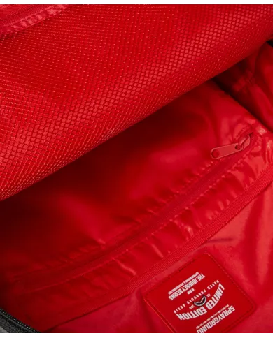 SPRAYGROUND Zaino Uomo 910B8281NSZ JETSTREAM BROWN AI 25/26 con stampa check e shark 07 brown/black