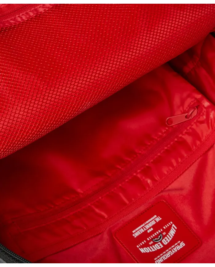 SPRAYGROUND Zaino Uomo 910B8281NSZ JETSTREAM BROWN AI 25/26 con stampa check e shark 07 brown/black