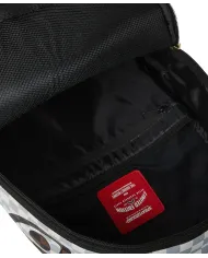 SPRAYGROUND Zaino Uomo 910B8290NSZ CREAM AND BROWN TEAR CHECK AI 25/26 con stampa check e shark 06 CHECK BROWN