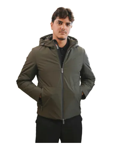 HESKIMO Giubotto Uomo HE9440005 AI 25/26 nylon basic con cappuccio 01 MILITARE