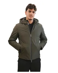 HESKIMO Giubotto Uomo HE9440005 AI 25/26 nylon basic con cappuccio 01 MILITARE