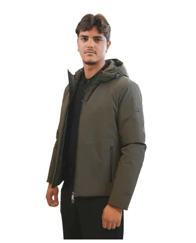 HESKIMO Giubotto Uomo HE9440005 AI 25/26 nylon basic con cappuccio 01 MILITARE
