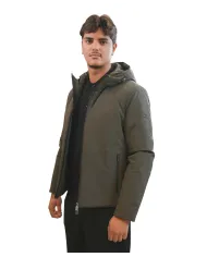 HESKIMO Giubotto Uomo HE9440005 AI 25/26 nylon basic con cappuccio 01 MILITARE