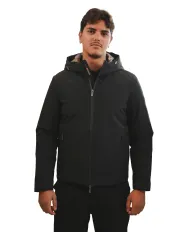 HESKIMO Giubotto Uomo HE9440005 AI 25/26 nylon basic con cappuccio 04 NERO