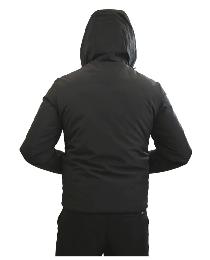 HESKIMO Giubotto Uomo HE9440005 AI 25/26 nylon basic con cappuccio 04 NERO