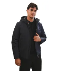HESKIMO Giubotto Uomo HE9440005 AI 25/26 nylon basic con cappuccio 02 BLUE