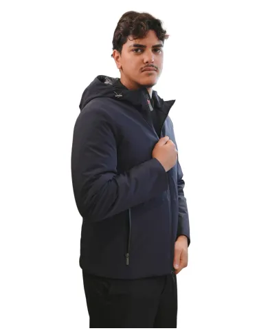 HESKIMO Giubotto Uomo HE9440005 AI 25/26 nylon basic con cappuccio 02 BLUE
