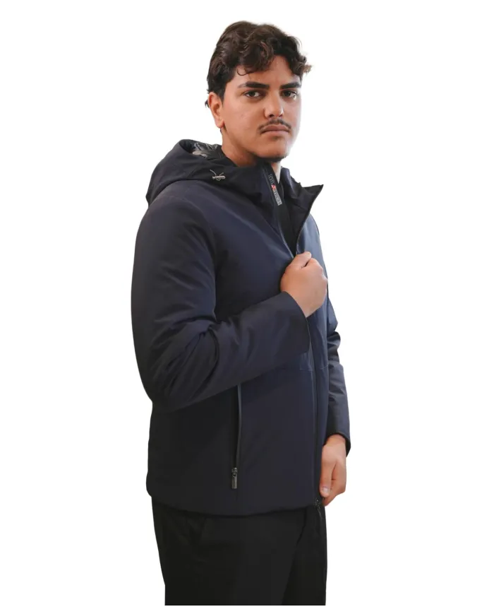 HESKIMO Giubotto Uomo HE9440005 AI 25/26 nylon basic con cappuccio 02 BLUE