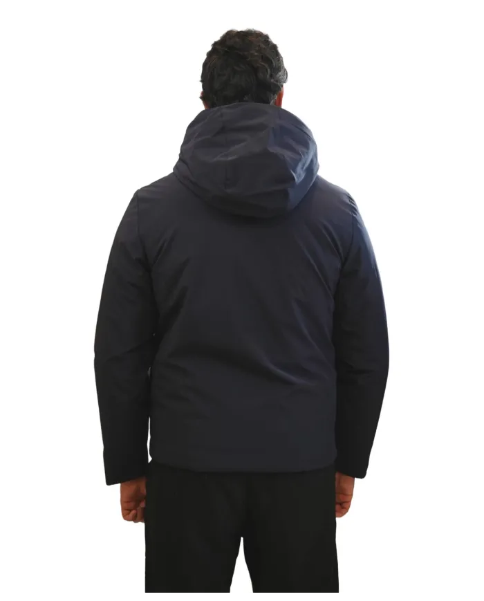 HESKIMO Giubotto Uomo HE9440005 AI 25/26 nylon basic con cappuccio 02 BLUE