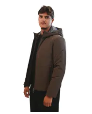 HESKIMO Giubotto Uomo HE9440005 AI 25/26 nylon basic con cappuccio 013 MORO