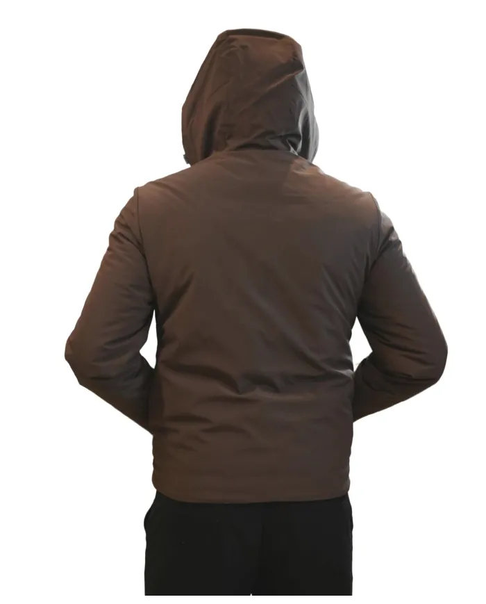 HESKIMO Giubotto Uomo HE9440005 AI 25/26 nylon basic con cappuccio 013 MORO