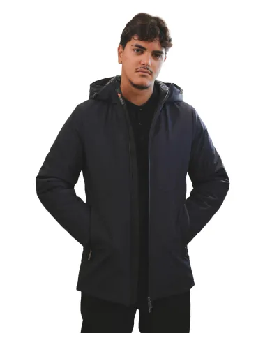 HESKIMO Parka Uomo HE9440006 AI 25/26 nylon waterproof con cappuccio 02 BLUE