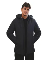 HESKIMO Parka Uomo HE9440006 AI 25/26 nylon waterproof con cappuccio 02 BLUE