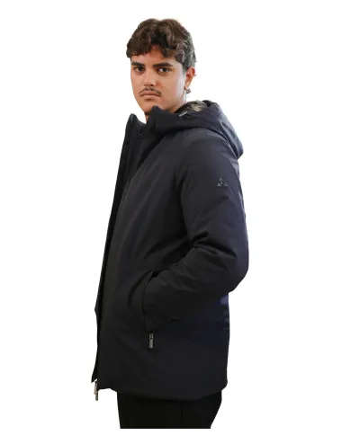 HESKIMO Parka Uomo HE9440006 AI 25/26 nylon waterproof con cappuccio 02 BLUE