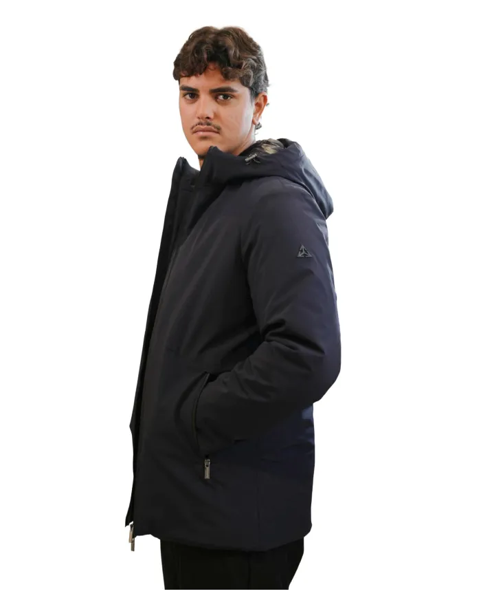 HESKIMO Parka Uomo HE9440006 AI 25/26 nylon waterproof con cappuccio 02 BLUE